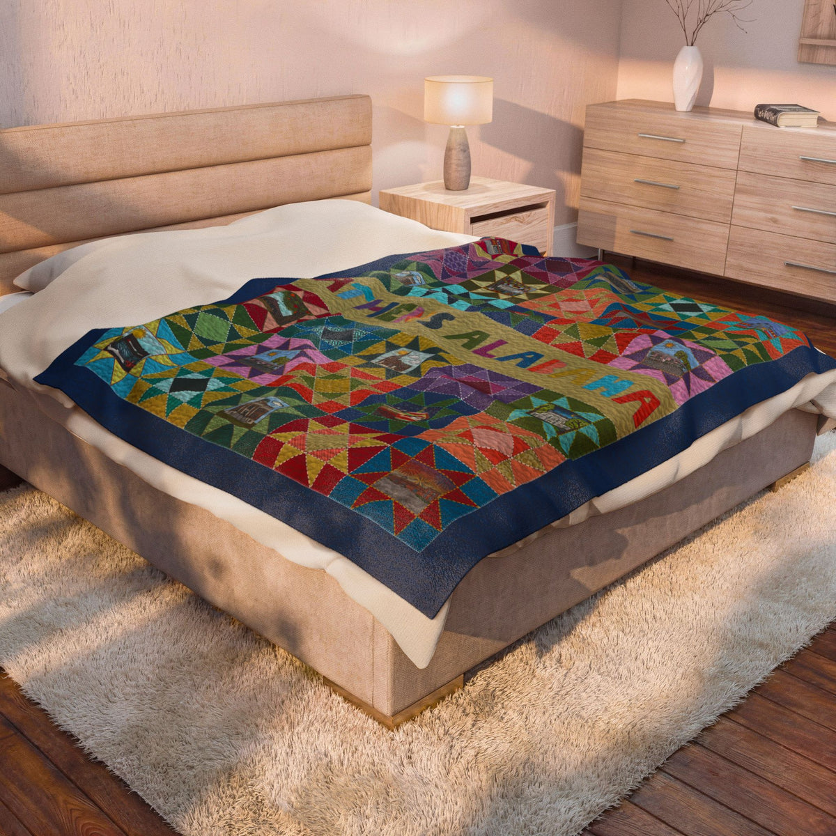 Athens, AL Colorful Patchwork Quilt Style Blanket