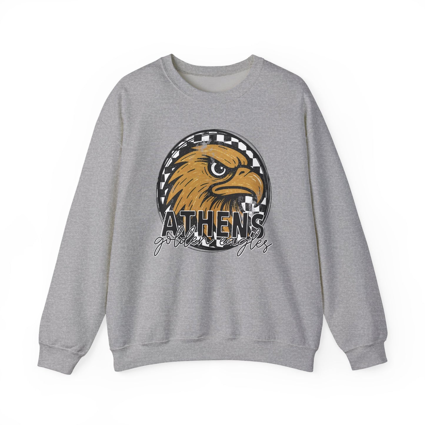 Athens Golden Eagles Retro Checkerboard Sweatshirt