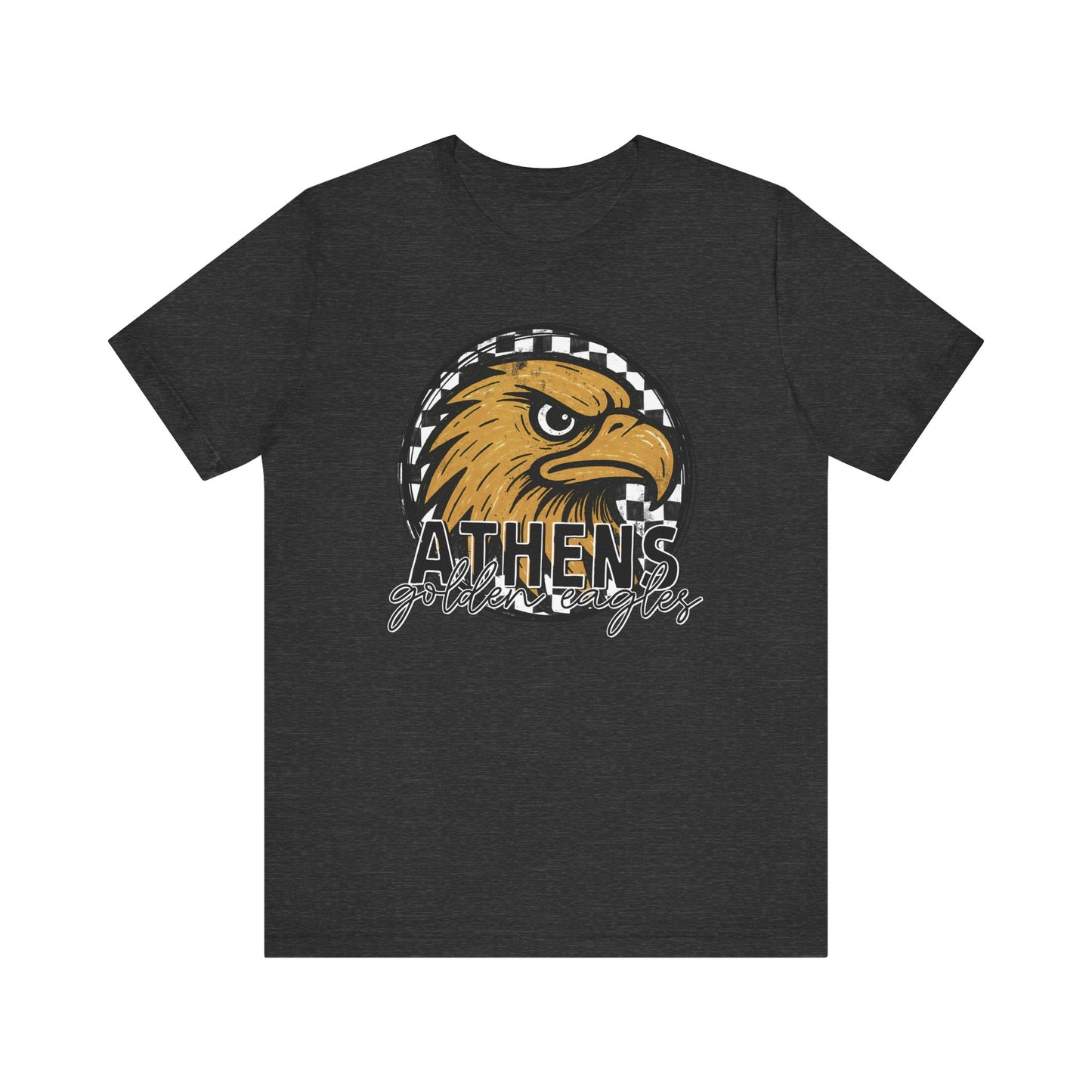 Athens Golden Eagles Retro Checkerboard Tee