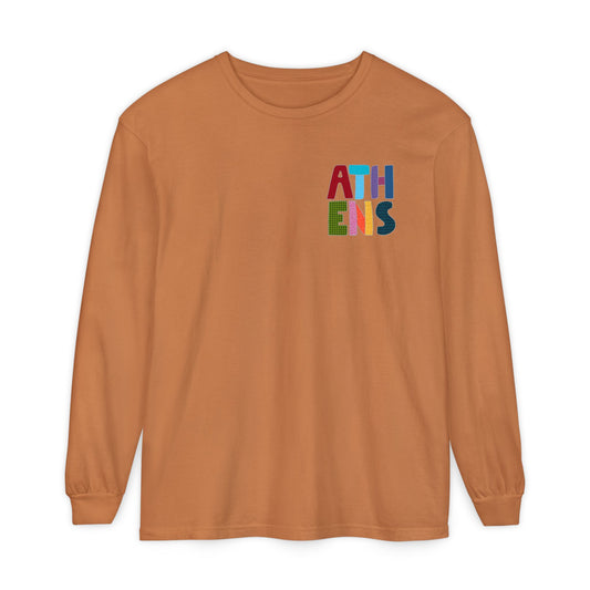 Athens, Alabama Quilt-Block Long Sleeve T-Shirt