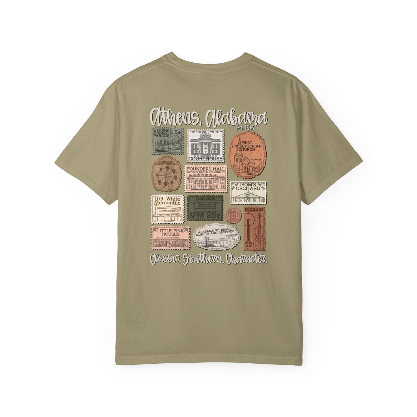 Athens Vintage Stamp Local Landmark Graphic Shirt