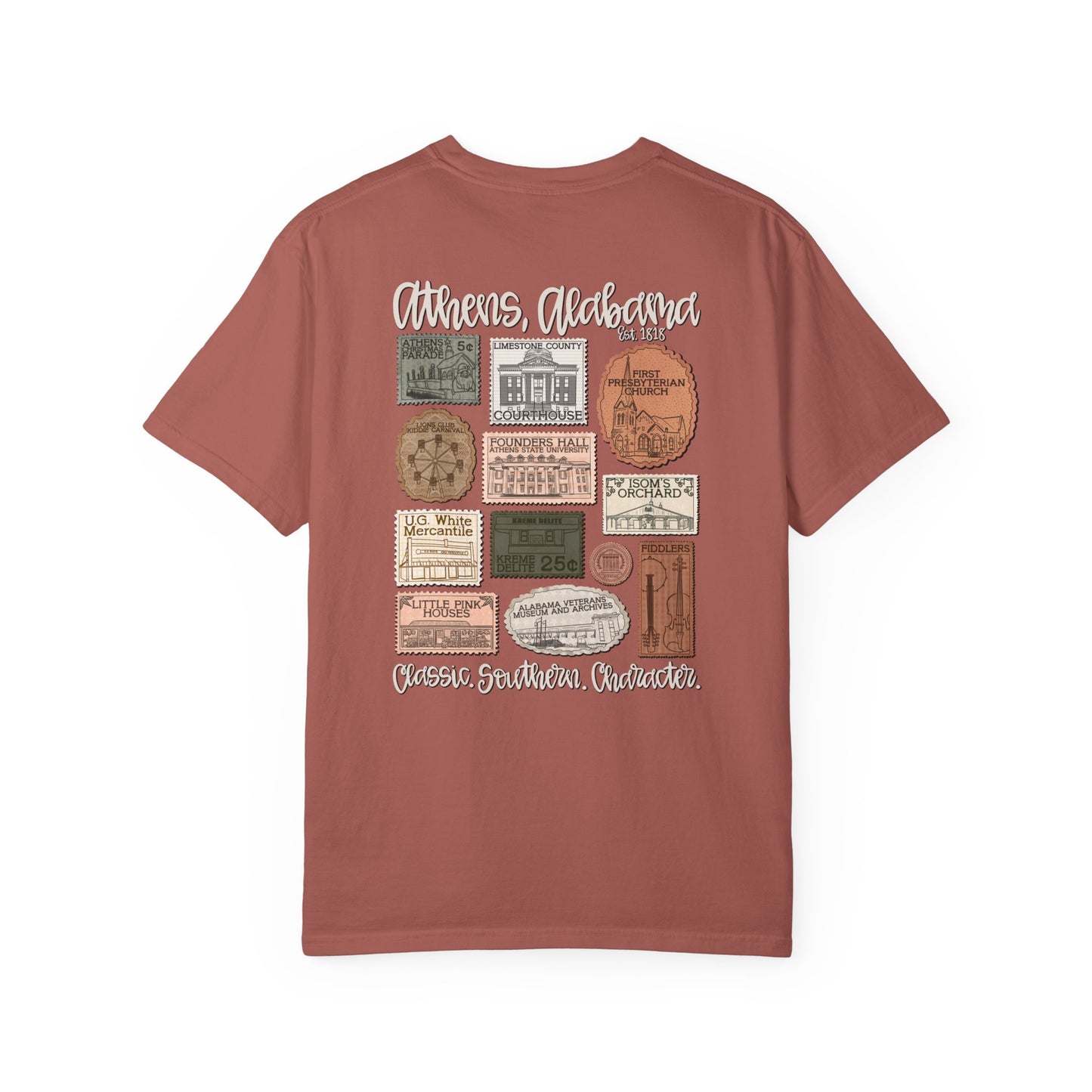 Athens Vintage Stamp Local Landmark Graphic Shirt