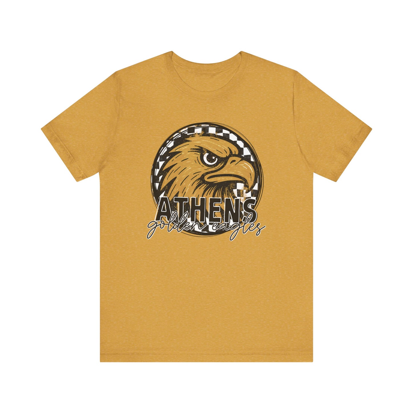 Athens Golden Eagles Retro Checkerboard Tee