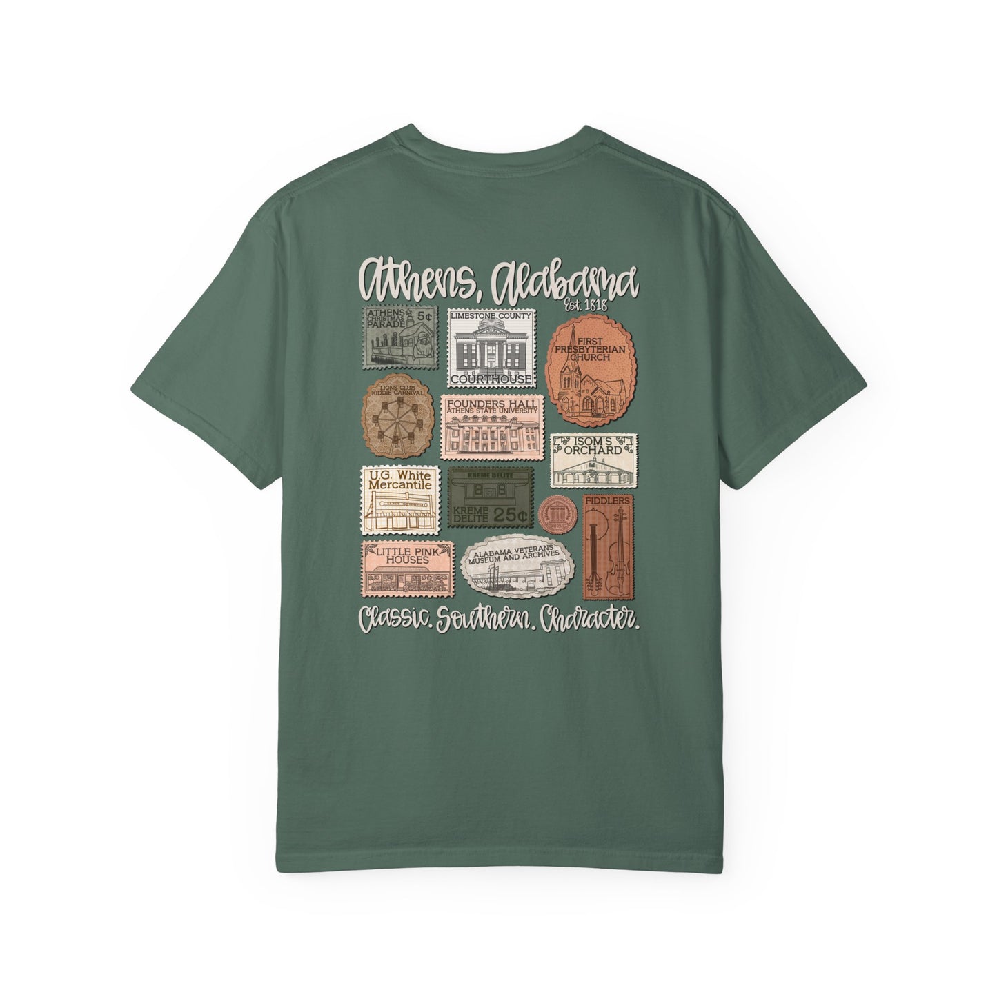 Athens Vintage Stamp Local Landmark Graphic Shirt