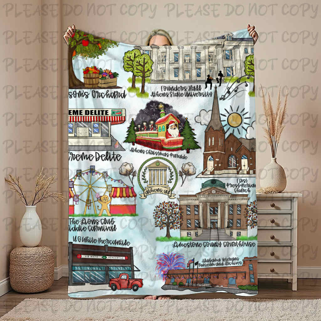 Athens, Alabama Local Landmark Blanket