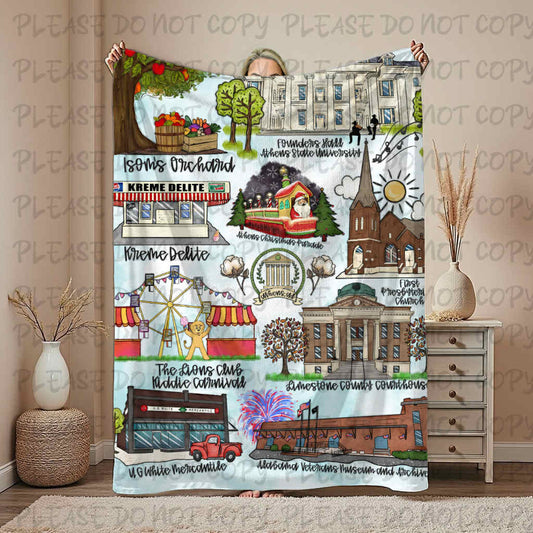 Athens, Alabama Local Landmark Blanket