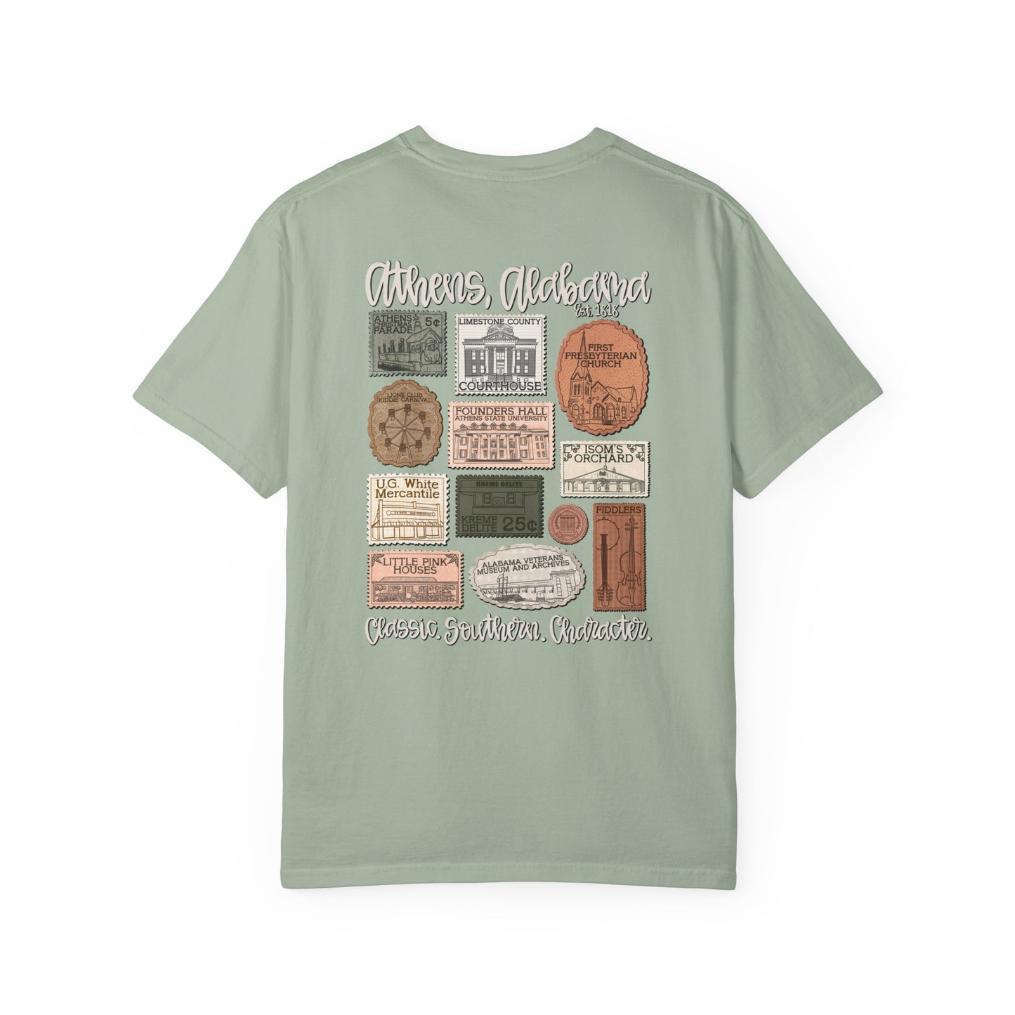 Athens Vintage Stamp Local Landmark Graphic Shirt