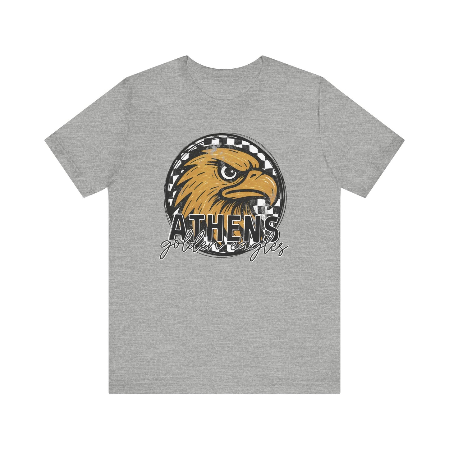 Athens Golden Eagles Retro Checkerboard Tee