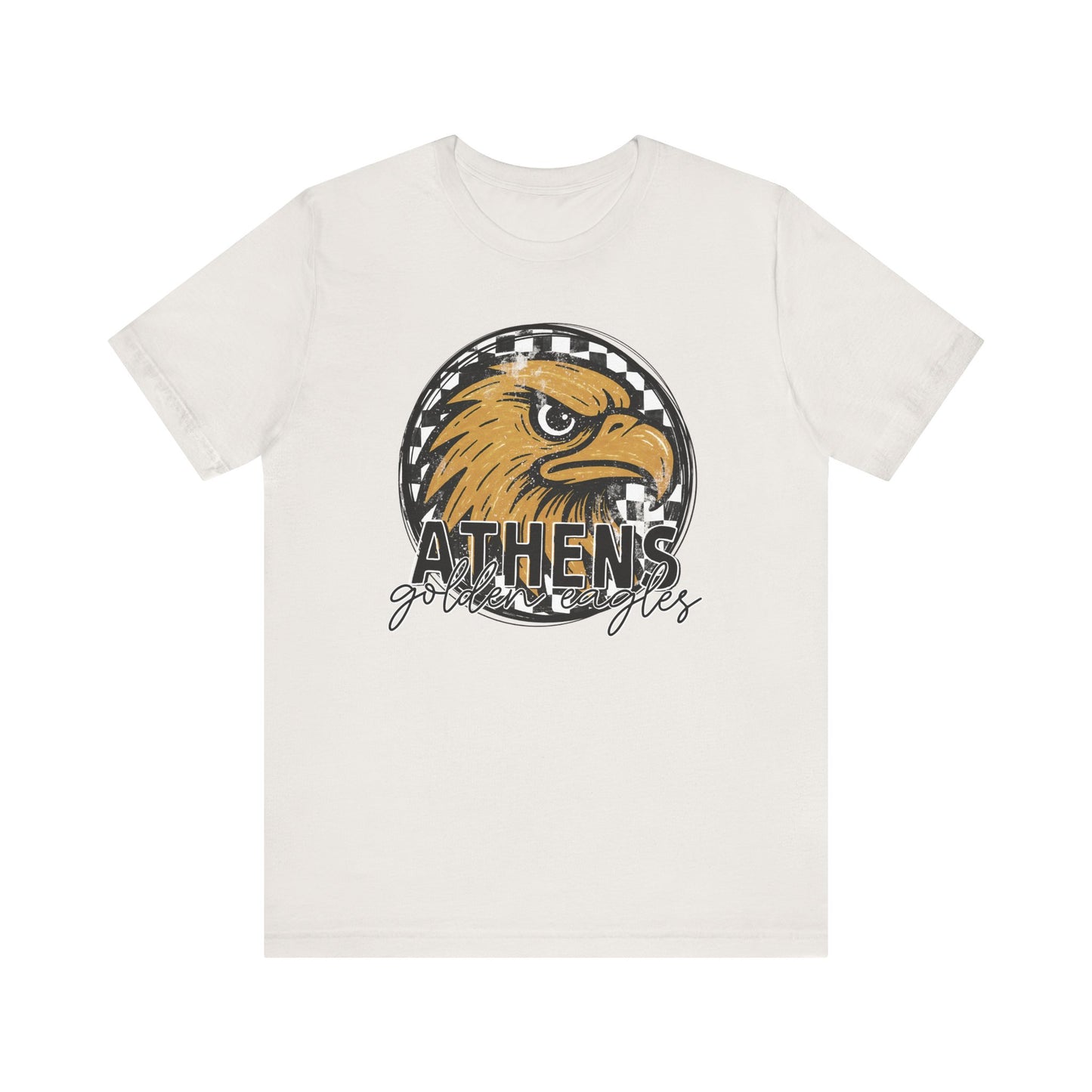 Athens Golden Eagles Retro Checkerboard Tee