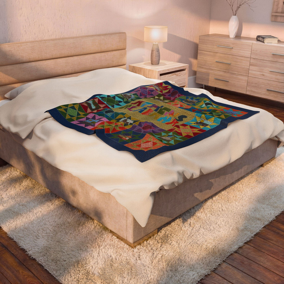 Athens, AL Colorful Patchwork Quilt Style Blanket 50x60
