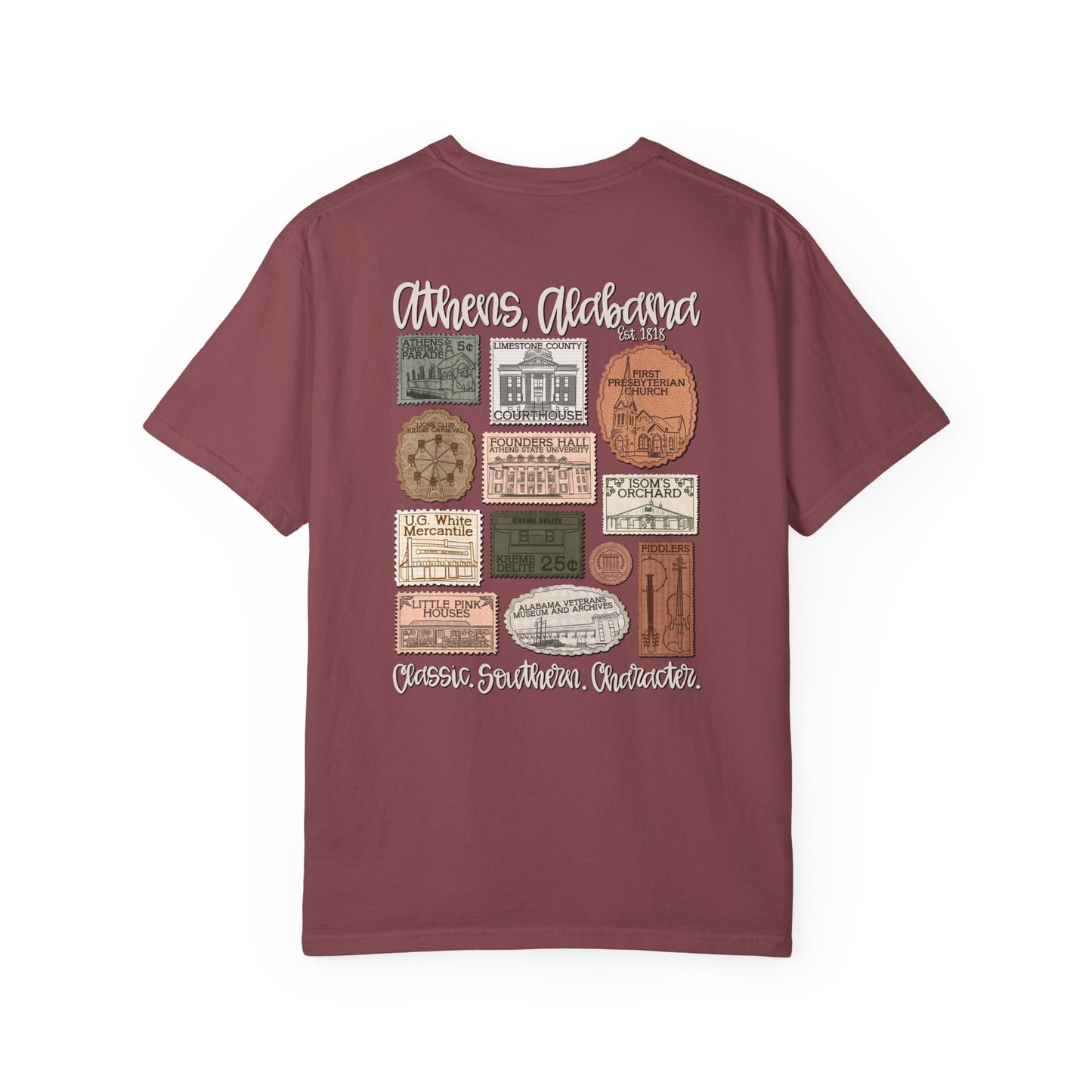 Athens Vintage Stamp Local Landmark Graphic Shirt