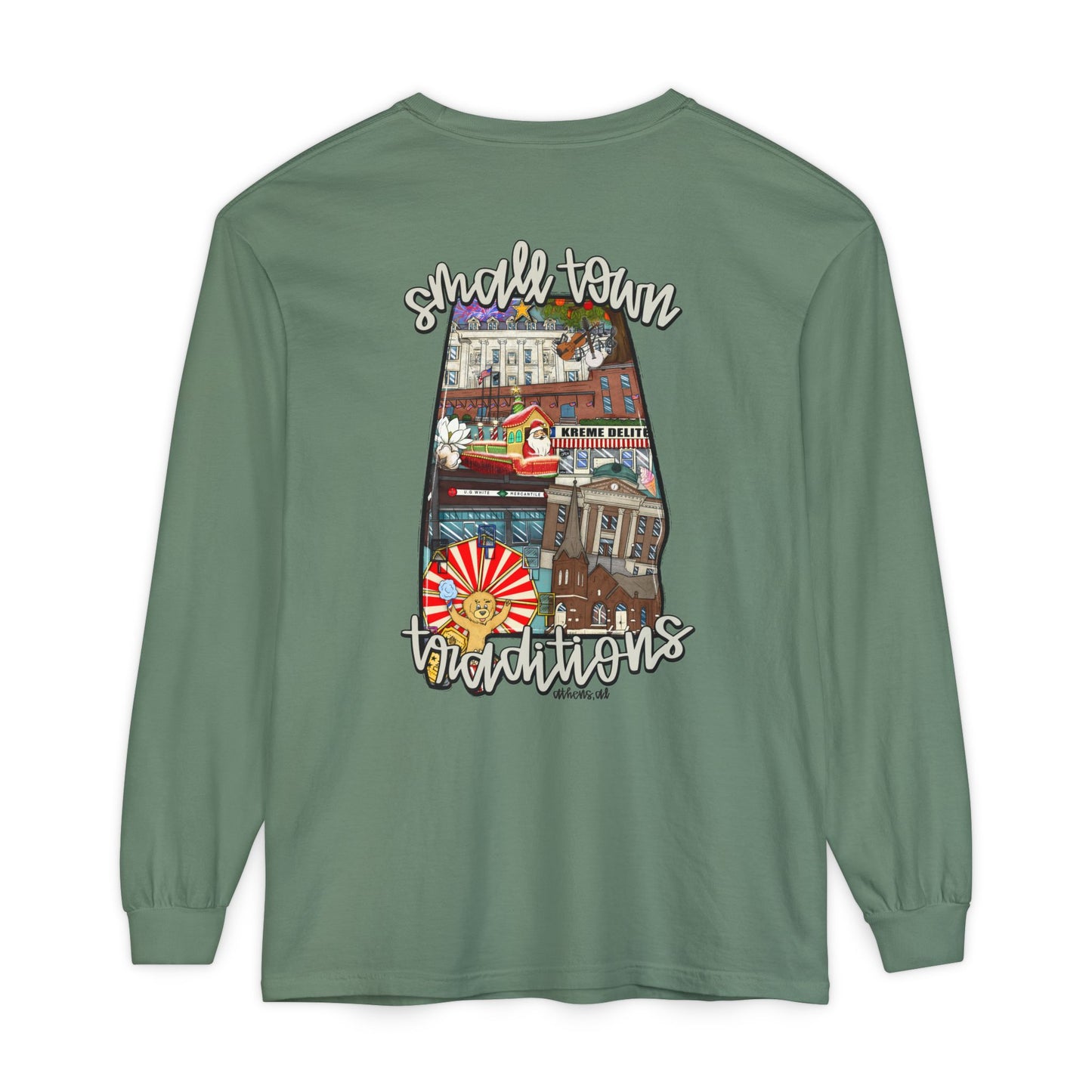 Small Town Traditions Athens, Alabama Graphic Long Sleeve Tee