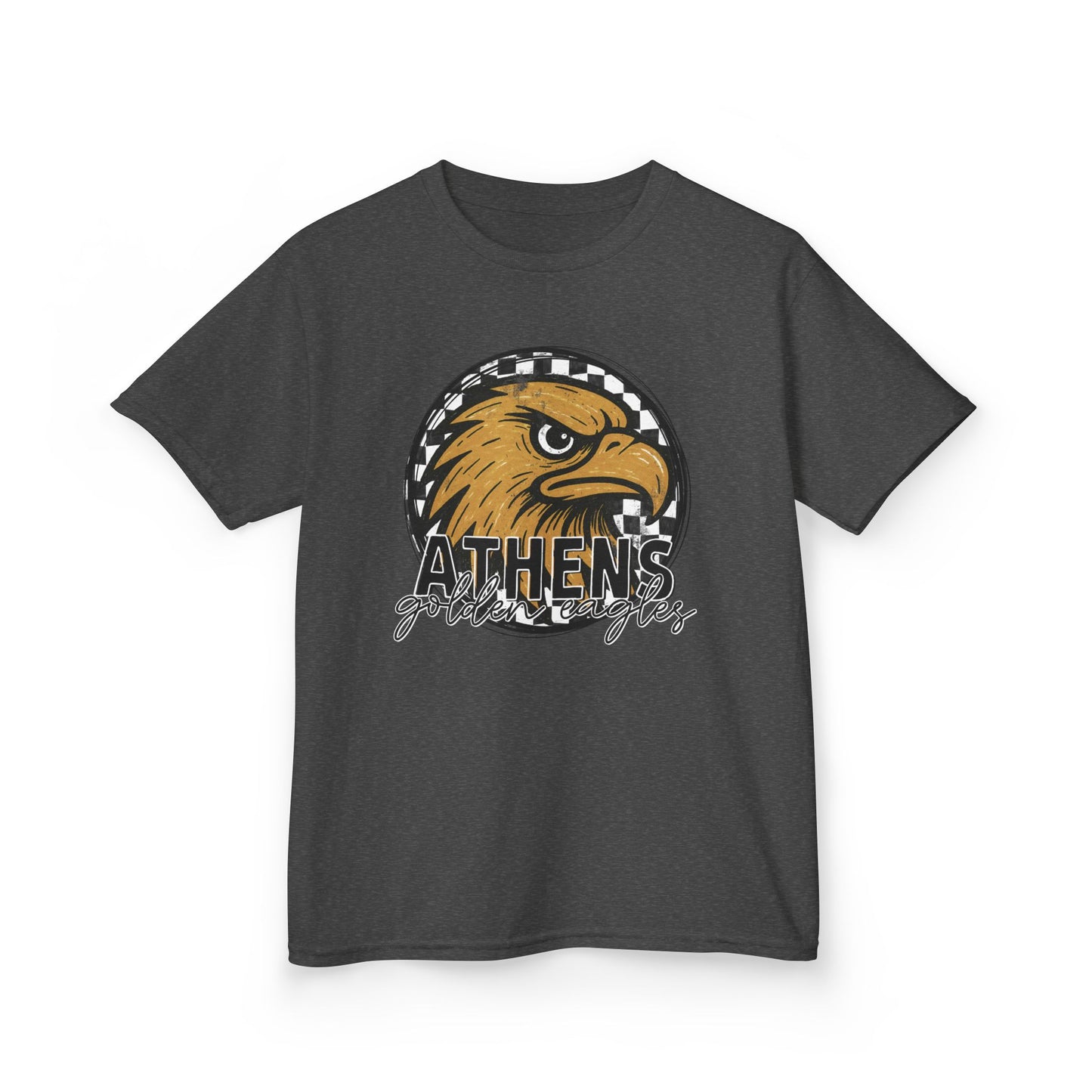 Athens Golden Eagles Retro Checkerboard Youth Tee