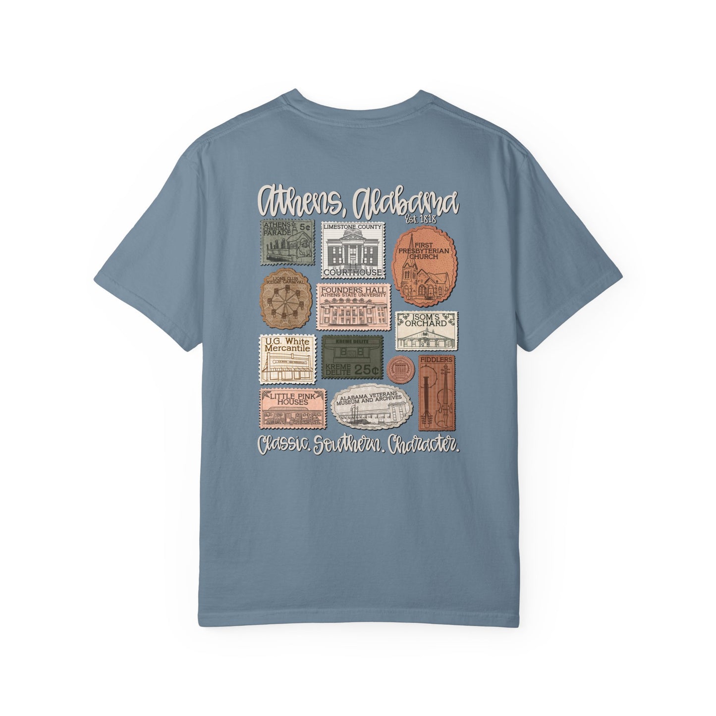 Athens Vintage Stamp Local Landmark Graphic Shirt