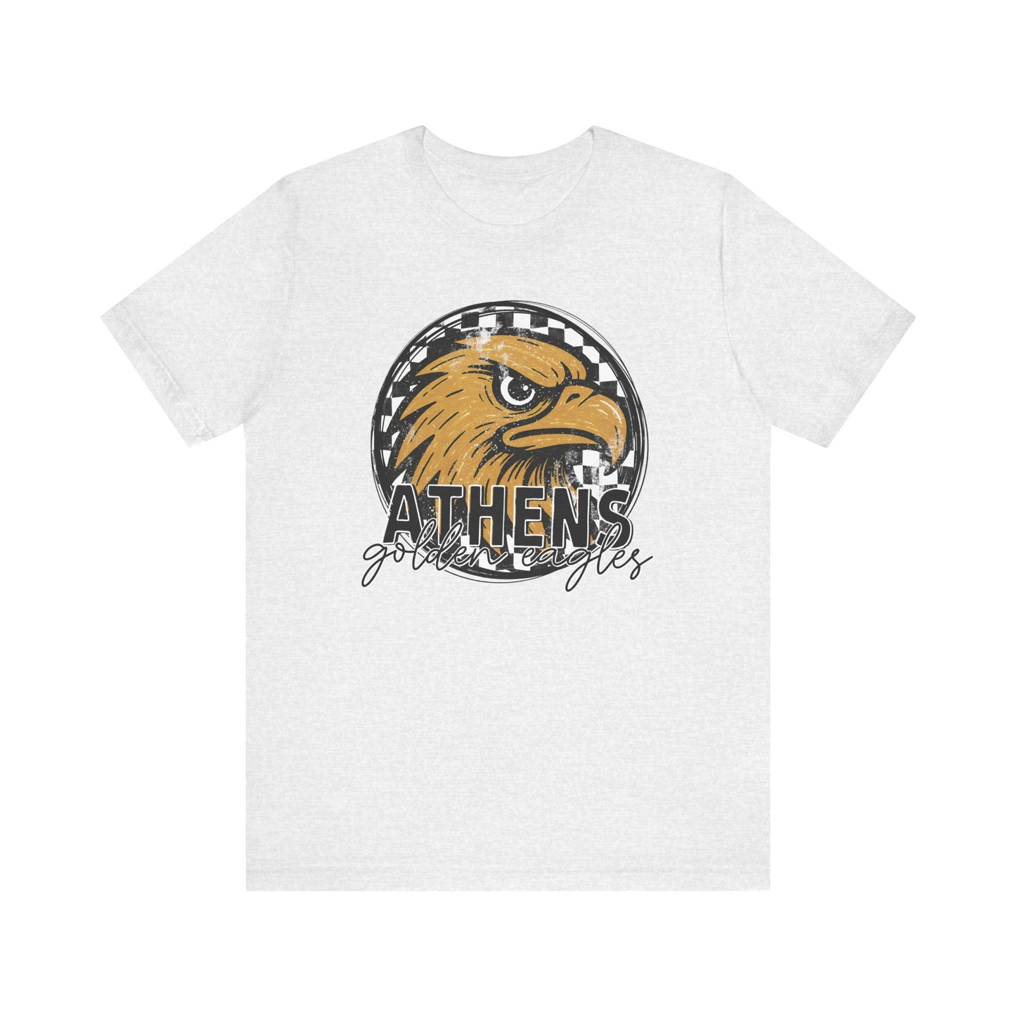 Athens Golden Eagles Retro Checkerboard Tee