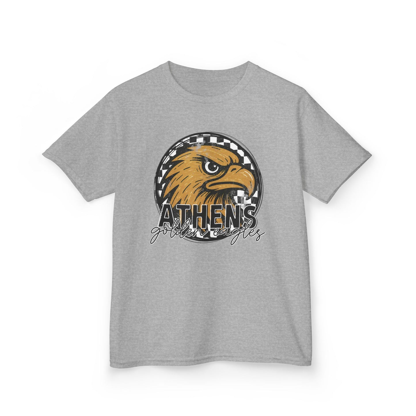 Athens Golden Eagles Retro Checkerboard Youth Tee