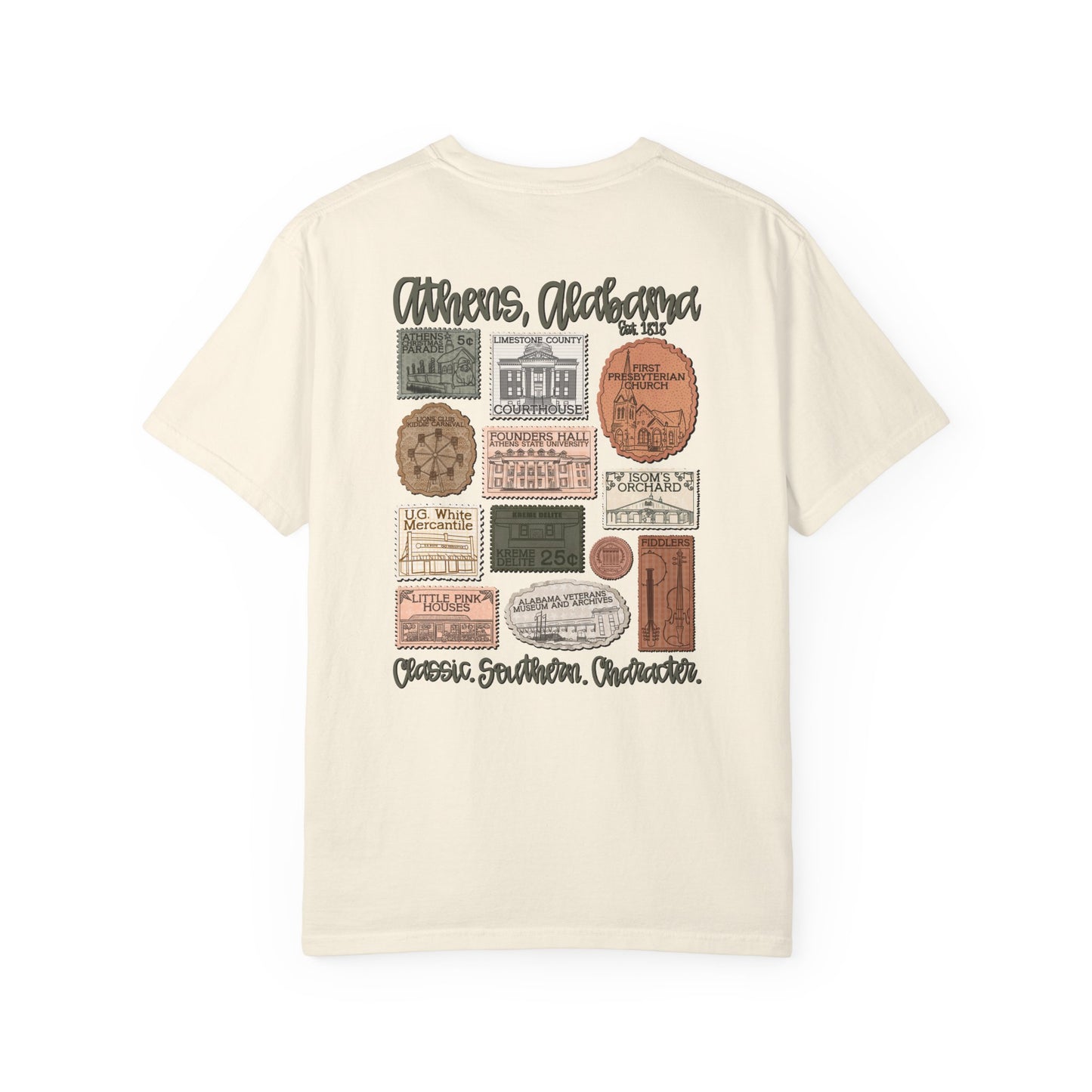 Athens Vintage Stamp Local Landmark Graphic Shirt