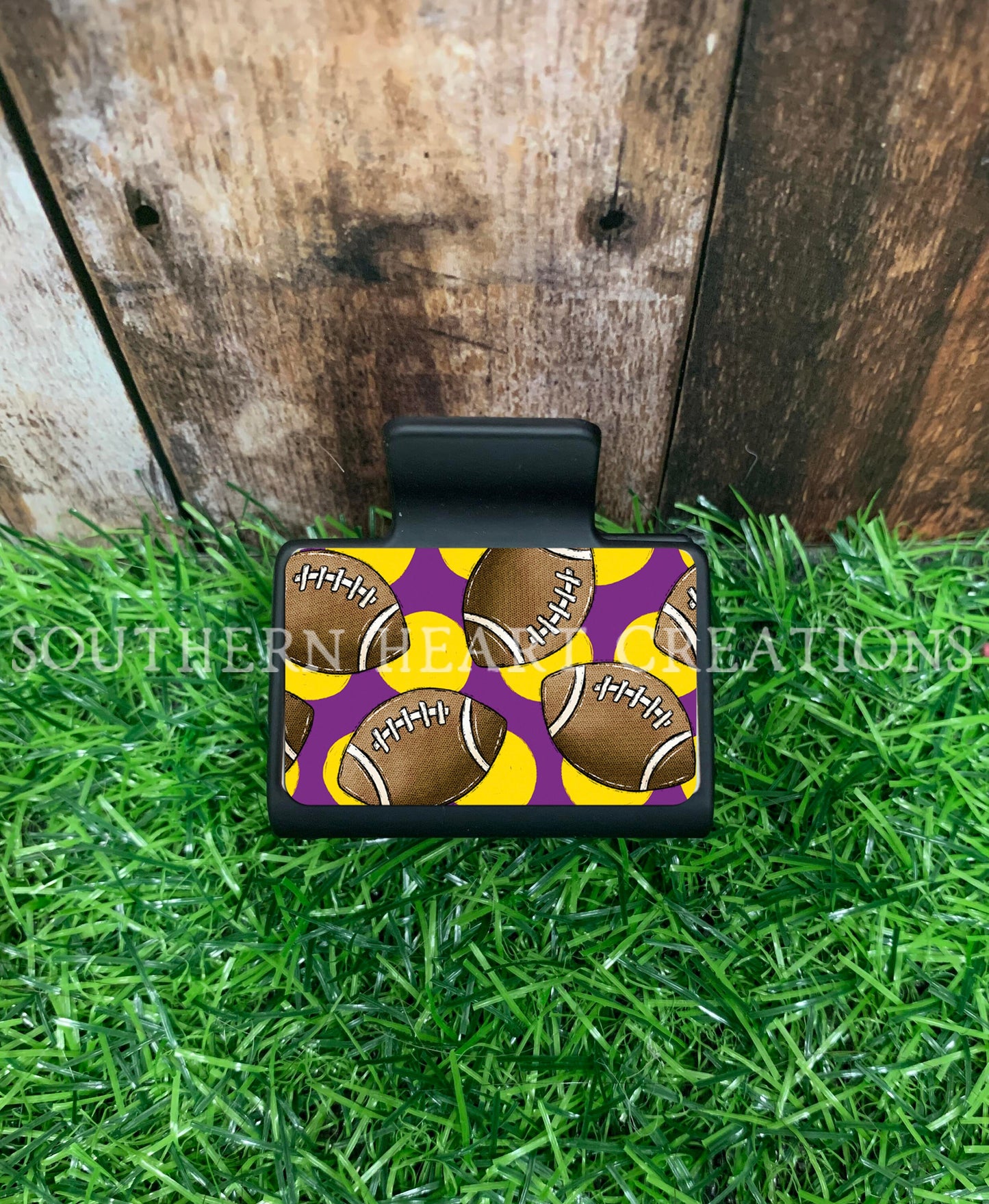 Purple and Gold Soccer Claw Clip Attachment Bundle PNG Digital Download