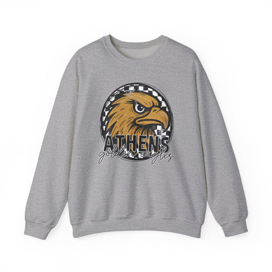 Athens Golden Eagles Retro Checkerboard Sweatshirt