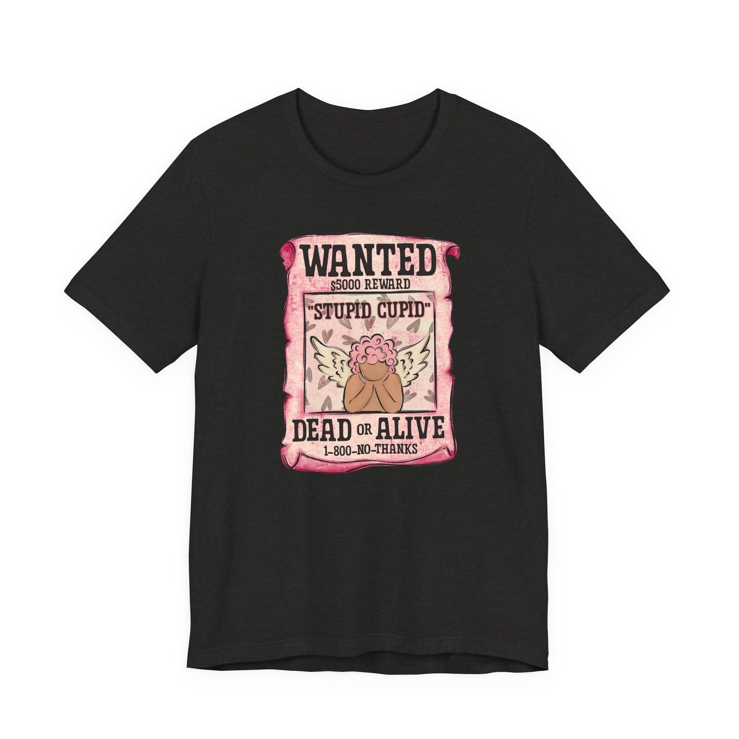 Pink Stupid Cupid Wanted Valentine's Day Tee