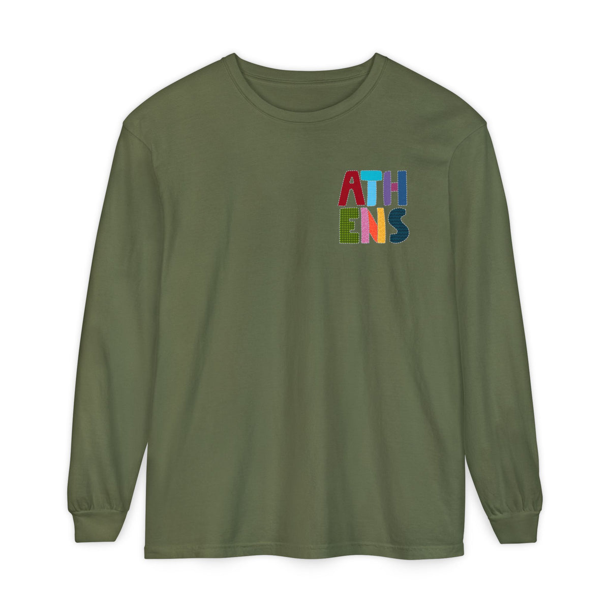 Athens, Alabama Quilt-Block Long Sleeve T-Shirt