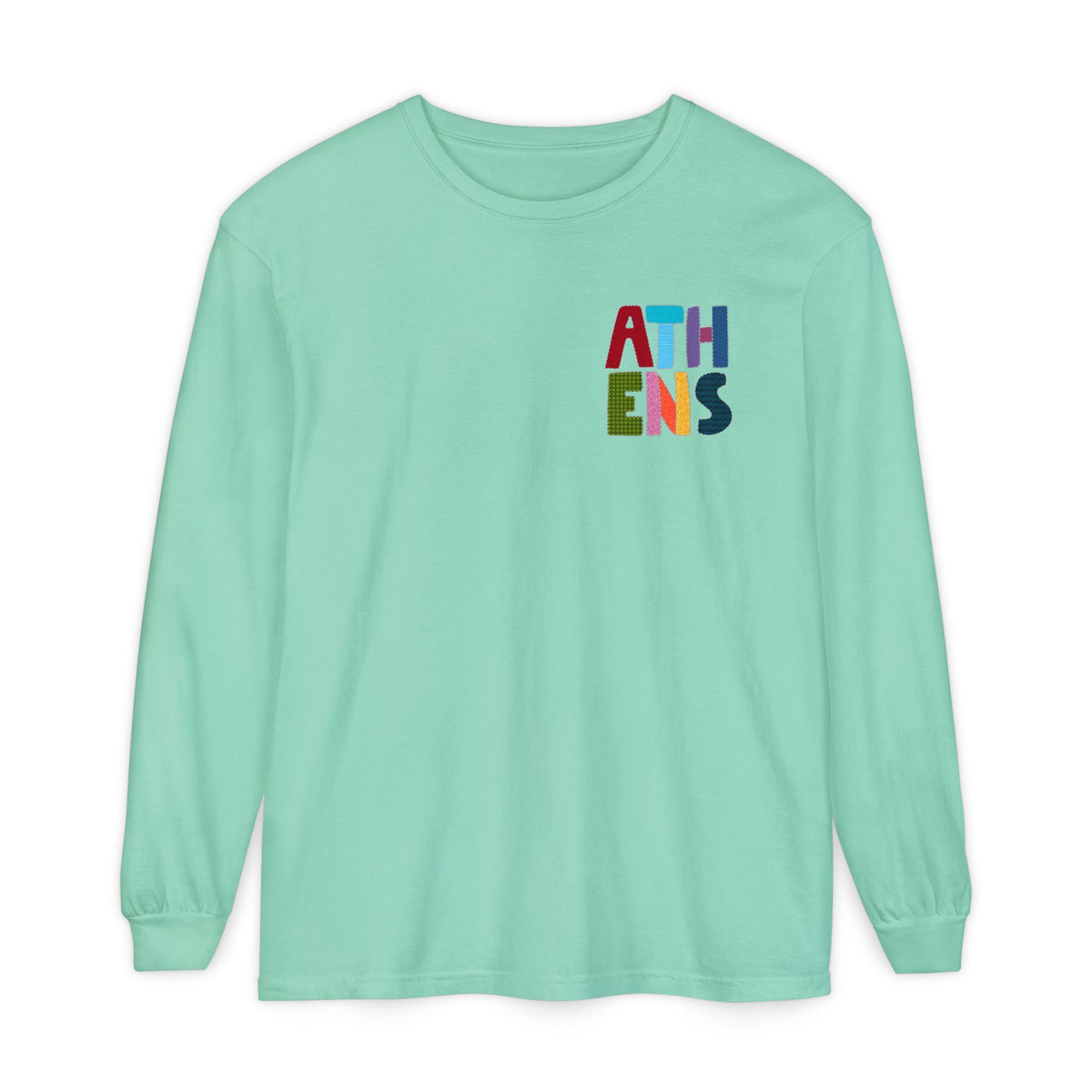 Athens, Alabama Quilt-Block Long Sleeve T-Shirt