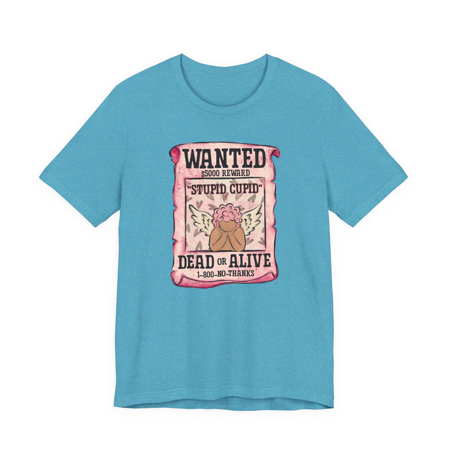 Pink Stupid Cupid Wanted Valentine's Day Tee