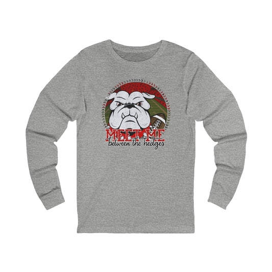 Meet Me Between the Hedges Georgia Football Mascot Long Sleeve Tee