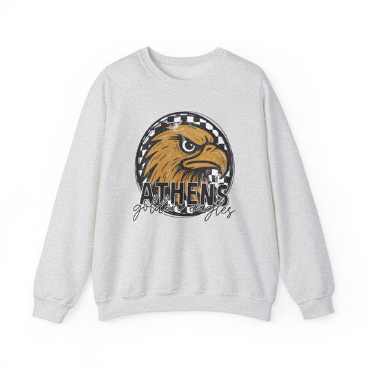 Athens Golden Eagles Retro Checkerboard Sweatshirt