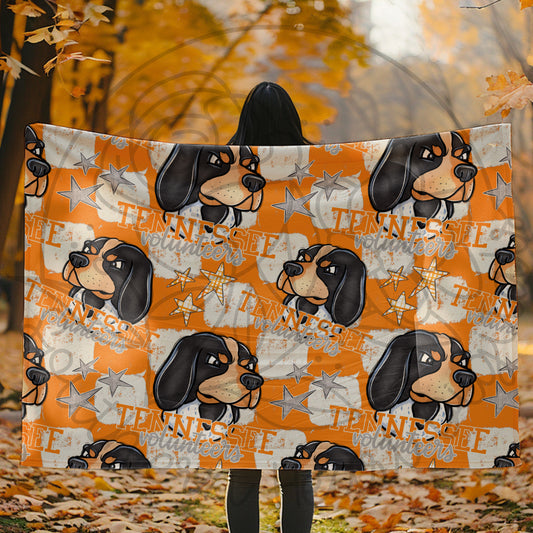 Tennessee Vols Checkered Mascot Blanket