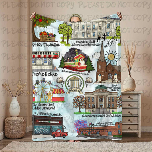 Athens, Alabama Local Landmark Blanket