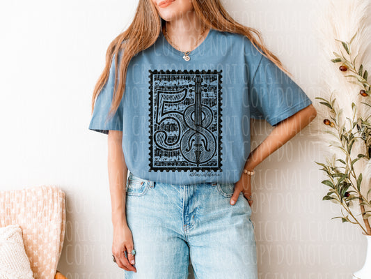 58th Fiddler's Weekend Vintage Music Stamp Tee