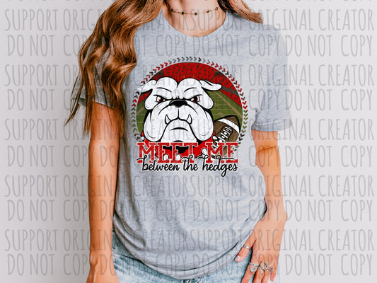 Meet Me Between the Hedges Georgia Football Mascot Tee