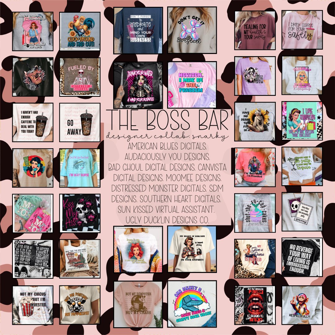 The Boss Bar Snarky Collab Digital Design Bundle