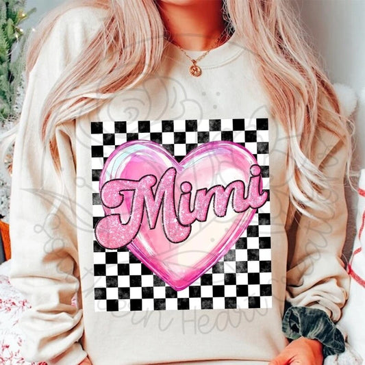 Mimi Checkerboard Heart Shirt