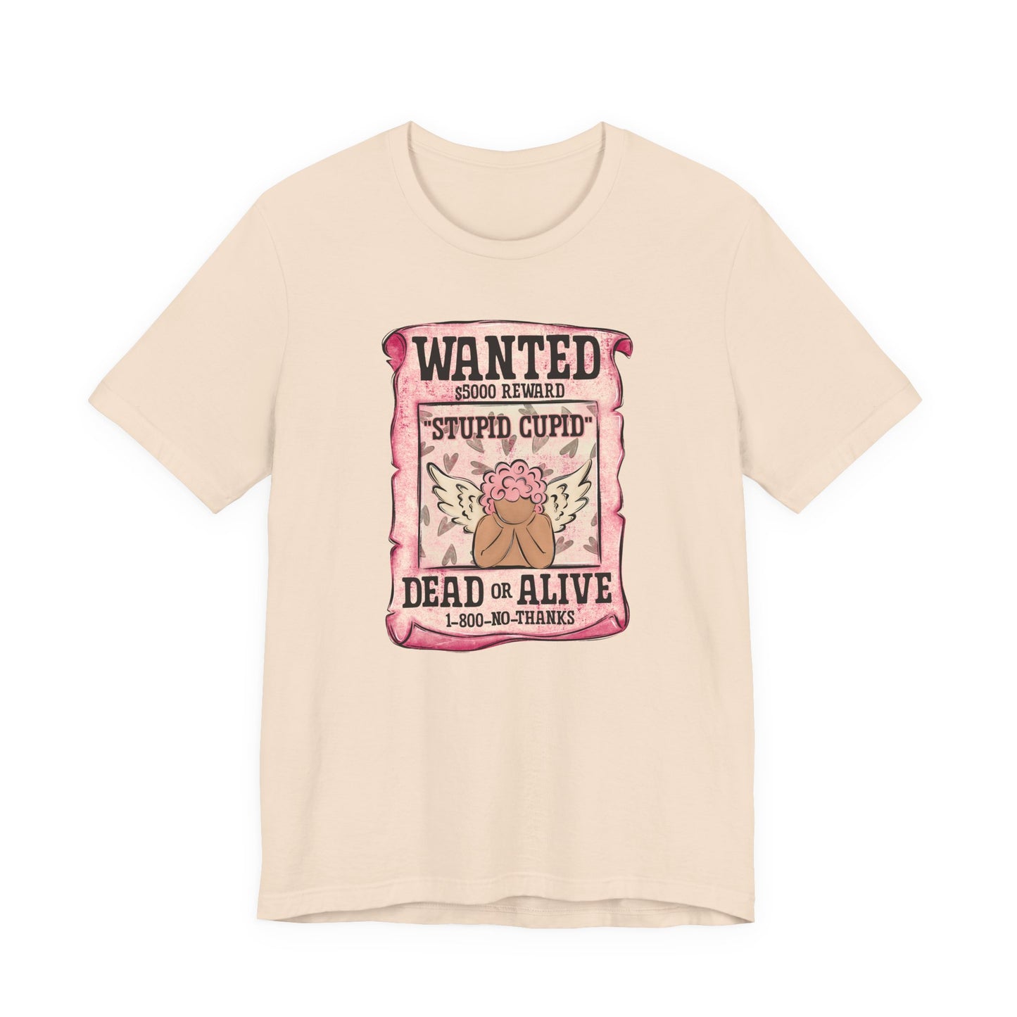 Pink Stupid Cupid Wanted Valentine's Day Tee
