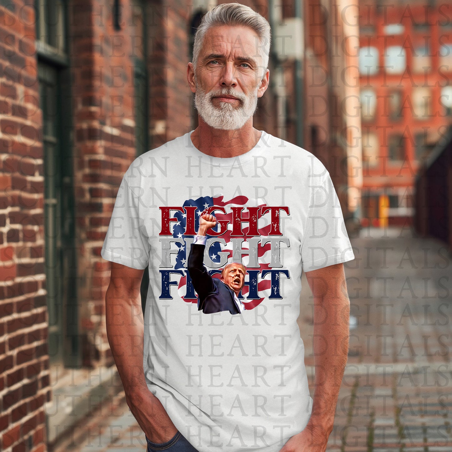 Donald Trump FIGHT American Flag Shirt