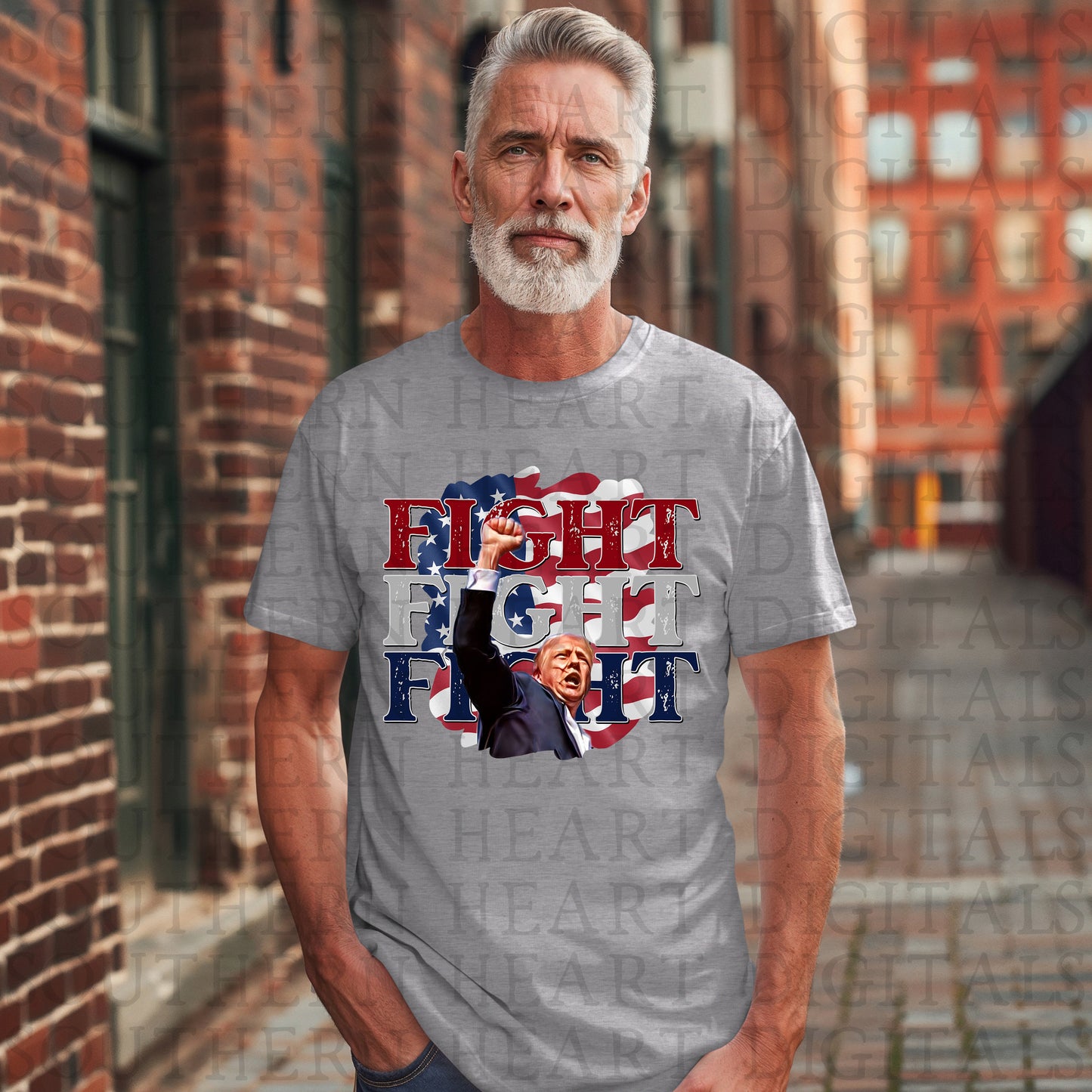 Donald Trump FIGHT American Flag Shirt