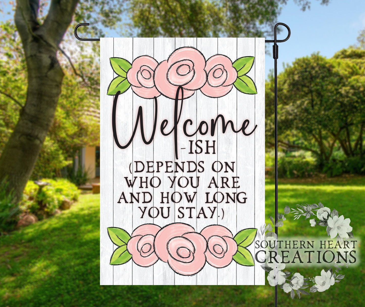 Welcome-ish Garden Flag PNG Digital Download