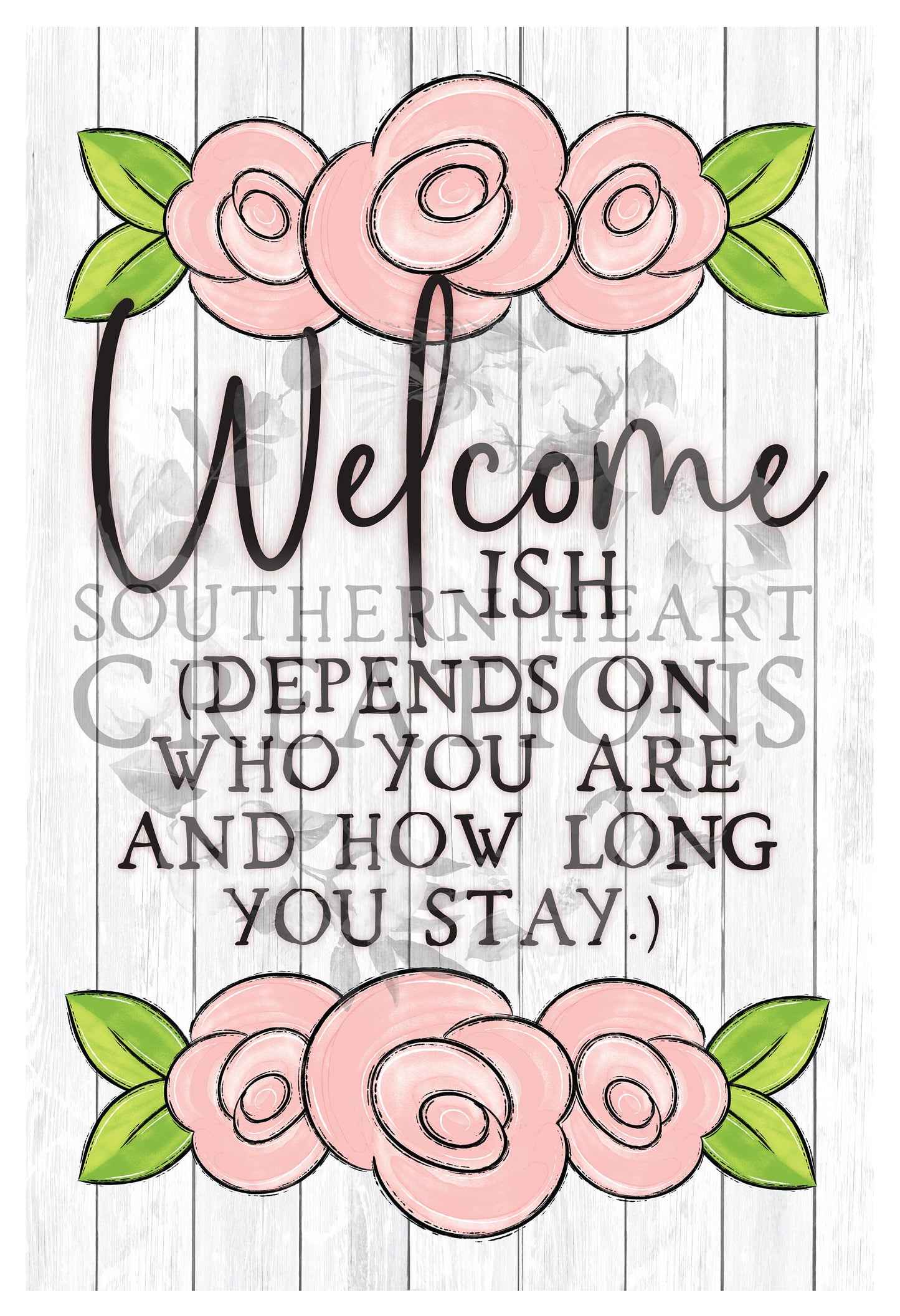 Welcome-ish Garden Flag PNG Digital Download