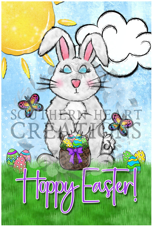 Hoppy Easter Garden Flag JPG Digital Download