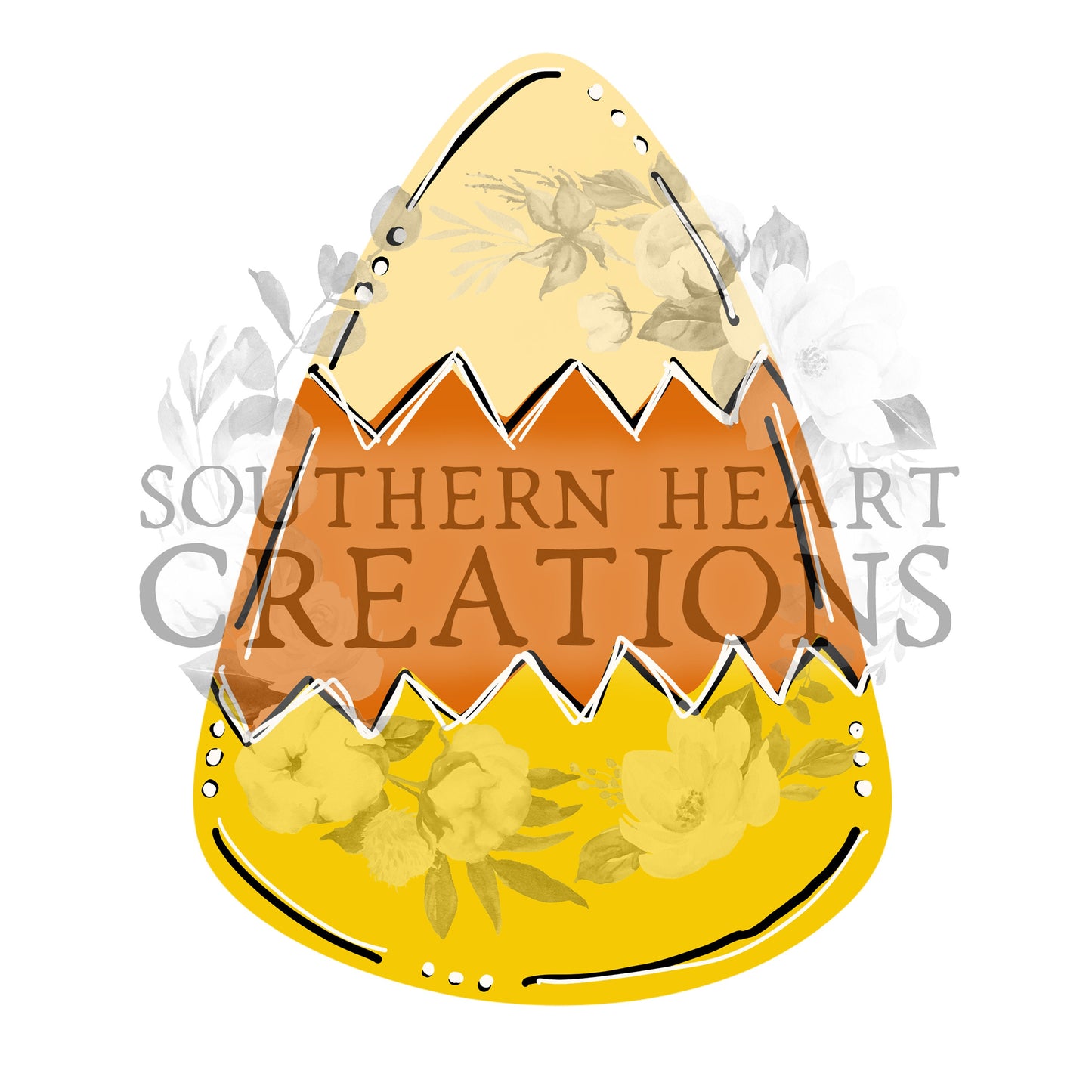 Candy Corn Seasonal Attachment PNG Digital File