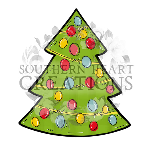 Christmas Tree Seasonal Attachment PNG Digital File