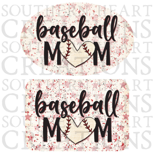 Baseball Mom Hat Patch Bundle PNG Digital Download