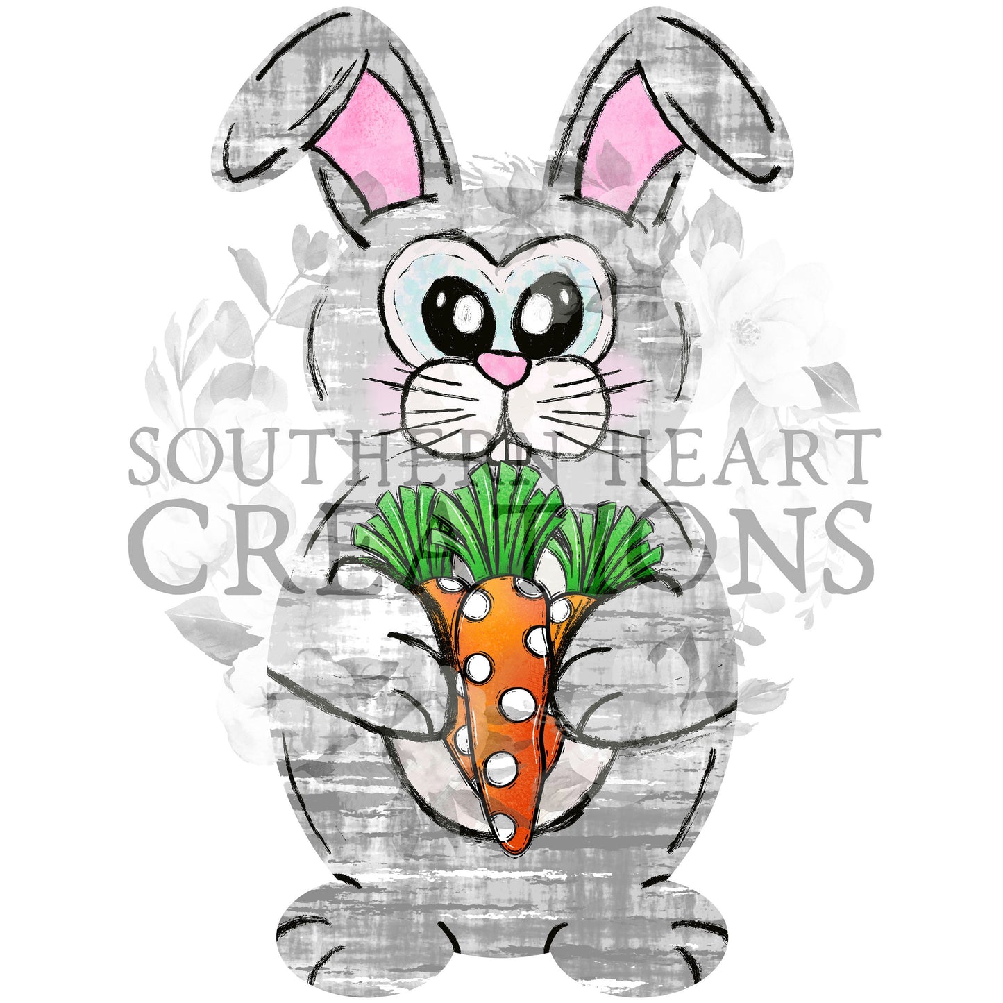 Doodle Easter Bunny PNG Digital File