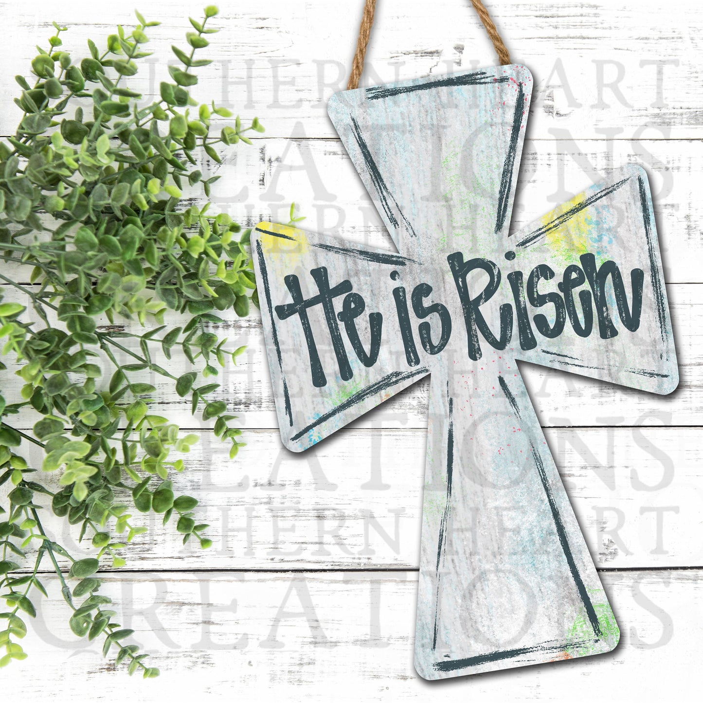 He is Risen & Blank Cross PNG Digital File