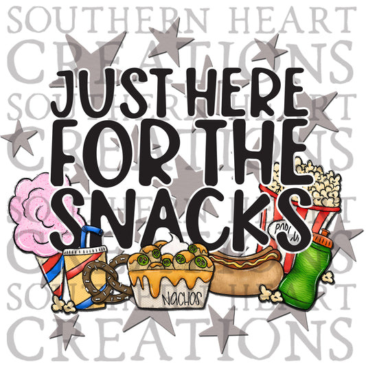 Just Here for the Snacks PNG Digital File