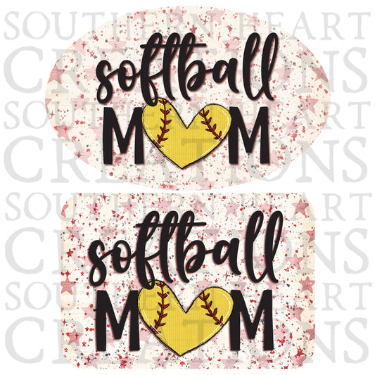 Softball Mom Hat Patch Bundle PNG Digital Download