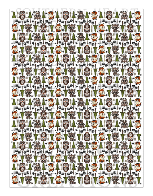 Woodland Baby Blanket PNG Digital File