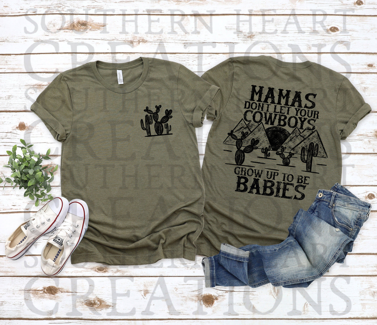 Mamas Don't Let Your Cowboys Grow Up to be Babies SOLID PNG Digital File